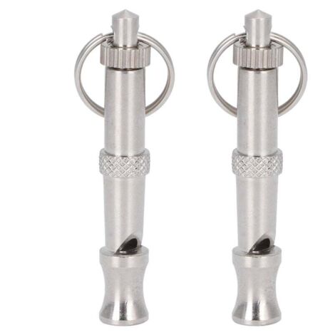 2 Pack Ultrasonic Whistle Stainless Steel Portable Training Tool for Dogs Pigeons Birds MUMU