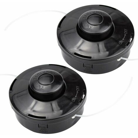 2 Pack Universal Brush Cutter Head Nylon Trimmer Replacement Spool Brush Cutter Cutting Head M10 X 1.25 for Petrol Brush Cutter