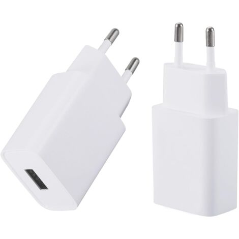 2 Pack USB Chargeur 5V/1A Adaptateur Prise USB pour téléphone Portable, Lecteur ebook,Écouteurs,téléphone Portable, smartwatch