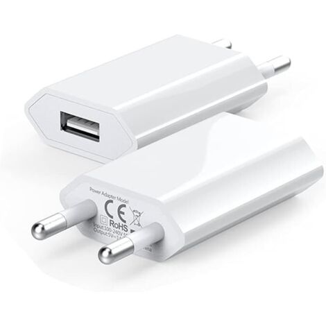 (2 Pack) USB Wall Power Charger 5V 1A Universal Plug Adapter Compatible with i Phone XS Max XR X 8 7 6 6s 5S Plus, I Pad Mini, I Pod, Android, Xiaomi, Samsung, Huawei