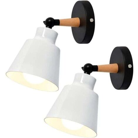 2 Packs Appliques Murales Vintages Industrielles Plafonniers Luminaires E27 en Métal Réglable Lampe Murale Interieur Rétro pour Chambre Cuisine Resta