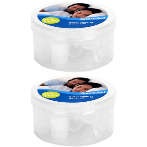 2 Packs de Dispositifs Anti Ronflement, Bouchons Nasaux pour un Sommeil Paisible