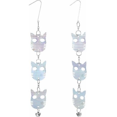 2 Packs Dispositifs Anti-Pigeons Effaroucheur d'oiseaux de Dissuasion Réfléchissant Répulsif Anti-Oiseaux Décoratif d’Hibou Suspendu