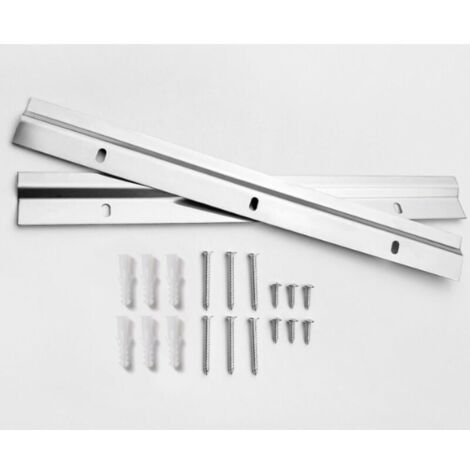 2 Paire Barre de Fixation en Z pour Miroir Lourd, 30cm Cintre pour Tableau en Alliage d'Aluminium avec Vis pour Cadre Lourd, Tête de Lit, Panneau, Rack