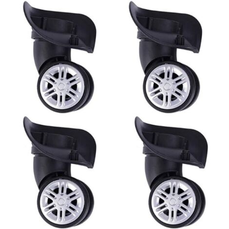 2 Paire Roues de Valise de Rechange pour Bagages Remplacement de la Roue roulettes Valise de Voyage Bagages Valise Roue Gauche et Droite Ensemble d'accessoires de Réparation