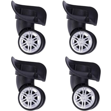 2 Paire Roues de Valise de Rechange pour Bagages Remplacement de la Roue roulettes Valise de Voyage Bagages Valise Roue Gauche et Droite Ensemble d'accessoires de Réparation -