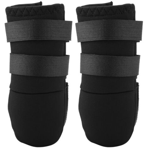 2 paires de Bottes Anti-Dérapantes pour Chien avec 2 Bandes Réglables - Taille Unique Adaptable