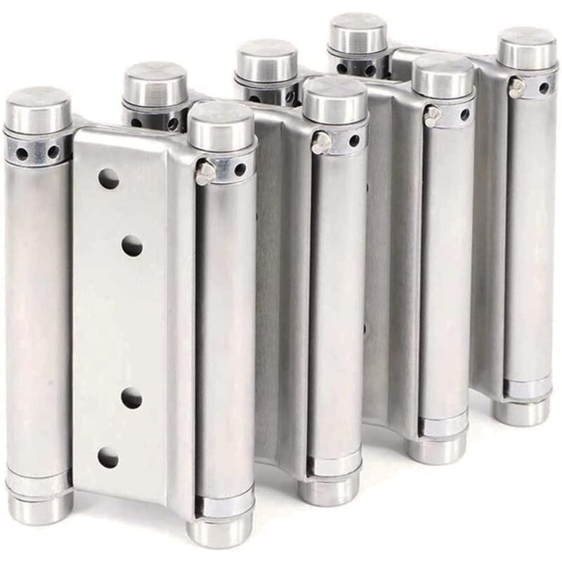 Largeight - 2 Paires de Charnières de Porte Battante de Saloon Café Comptoir Freegate à Double Action en Acier Inoxydable Réglable Parfait à