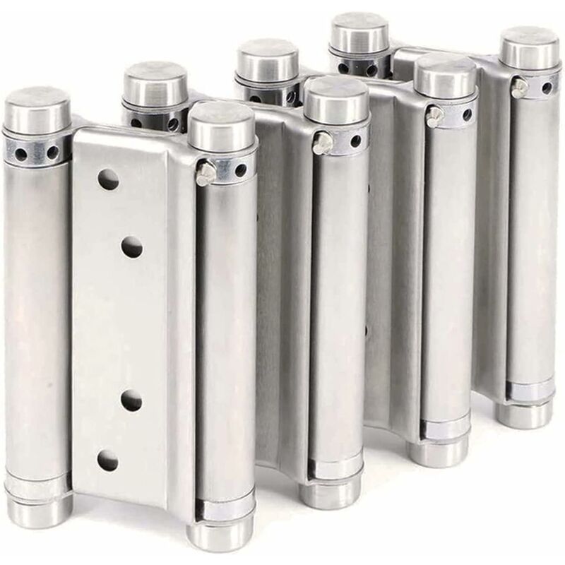 2 Paires de Charnières de Porte Battante de Saloon Café Comptoir Freegate à Double Action en Acier Inoxydable Réglable Parfait à Fermeture