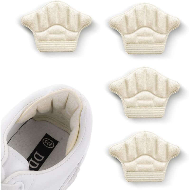 2 paires de poignées de talon pour chaussures lâches, coussinets de talon antidérapants, doublure pour ampoules, protection de talon auto-adhésive
