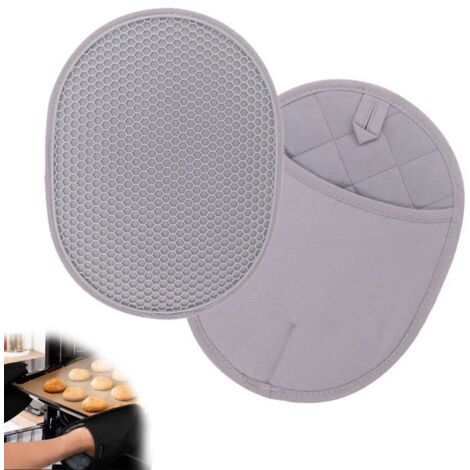 2 paires de maniques en silicone de cuisine, gants de cuisine, gants et maniques, coussin isolant alvéolaire, gant de four anti-chal