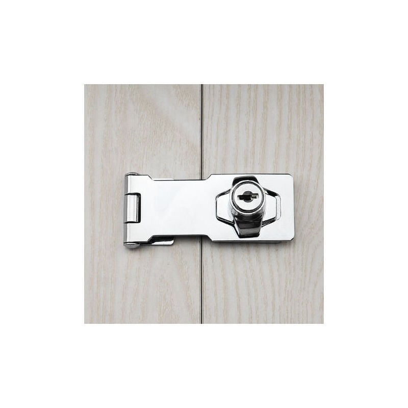 2 paires de moraillons de verrouillage en alliage de zinc moraillons de porte avec cadenas et porte-clés pour meubles boîtes aux lettres armoires