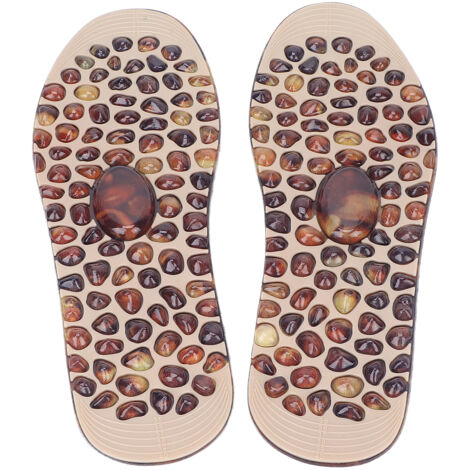 2 paires de semelles de massage relaxantes pour pieds, antidérapantes et confortables pour homme et femme