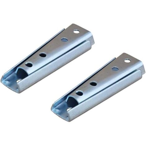 2 Paires de Supports de Fixation Murale de Panneau de Tête de Lit de 12cm, Connecteur de Meubles de Suspension à Emboîtement, Connecteur de Canapé Sectionnel en Métal Pour Canapé, Lit
