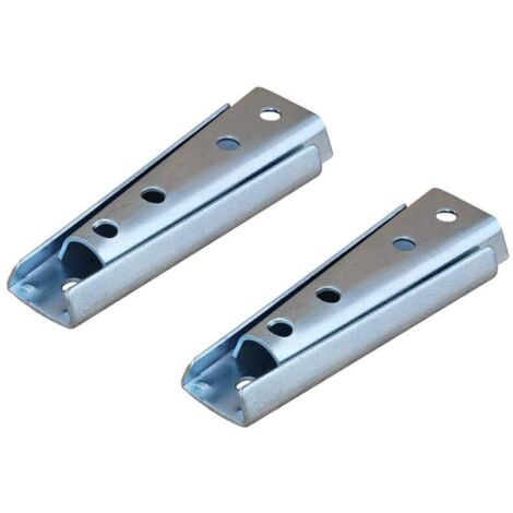 2 Paires de Supports de Fixation Murale de Panneau de Tête de Lit de 12cm, Connecteur de Meubles de Suspension à Emboîtement, Connecteur de Canapé Sectionnel en Métal Pour Canapé, Lit