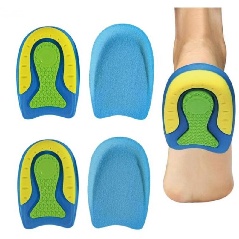 2 paires de talonnettes en gel de silicone - taille L 11,3 cm - pour fasciite plantaire, douleurs au tendon d'Achille
