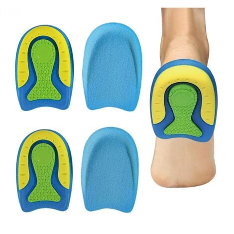 CSPARKV 2 Paires de Talonnettes en Gel de Silicone, Talonnette Epine Calcaneenne Gel Grandissante Orthopédique Taille L pour Fasciite Plantaire, Douleurs au Talon d'Achille Taille L
