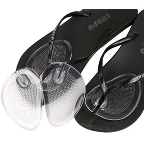 2 paires de tongs et sandales semelles en gel de silicone, semelles antidérapantes pour une sensation pieds nus, maintien de l'avant-pied, protection des orteils
