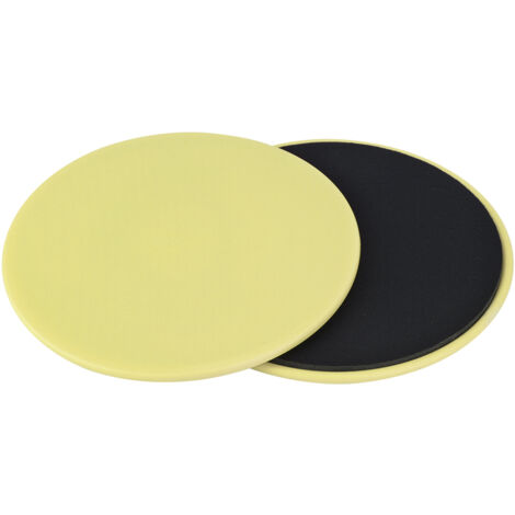 2 Paires Disques de Glisse Fitness - Sliders pour Entraînement Corps Complet et Gainage (Jaune)