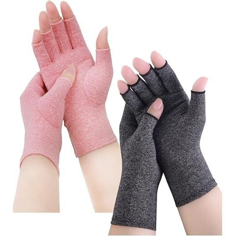 2 Paires Gants Arthrose Femme Main Gant Compression pour Rhumatismes, Gants pour Syndrome de Raynaud, Soulagement de la Douleur Rhumatismale, RSI,