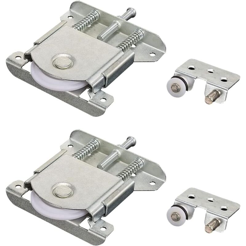 Jalleria - 2 Paires Roulette Porte Coulissante Placard,Roulette de Coulissante,Rouleau Placard,Meubles Roues Coulissante,pour Armoires, Fenêtres,
