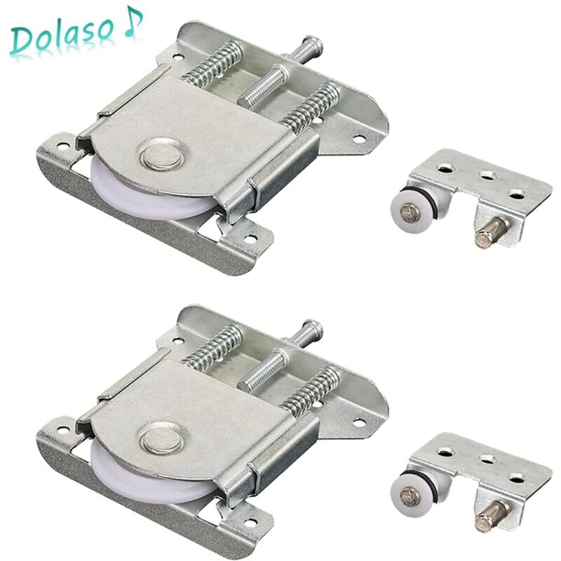 2 Paires Roulette Porte Coulissante Placard,Roulette de Coulissante,Rouleau Placard,Meubles Roues Coulissante,pour Armoires, Fenêtres, Portes