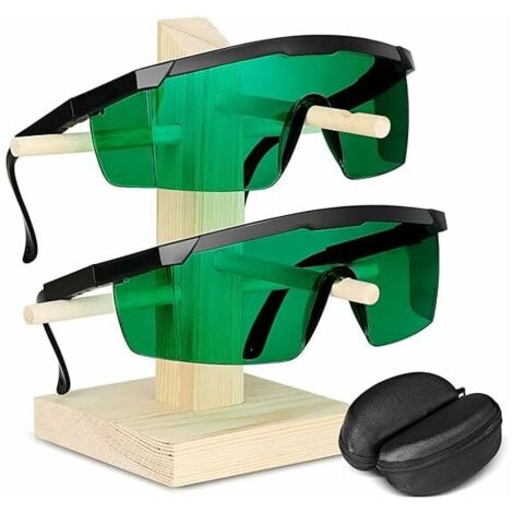 ROSEMARY 2 Pairs Green Laser Protective Glasses UV Protection -200/450/800/2000nm Infrared Light for IPL OPT Engraving Machine - Eye Protection Goggles with Frame,