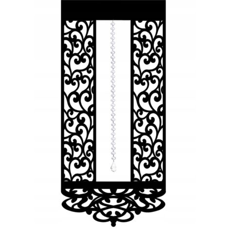 2. Panel perforado con perlas, color glamuroso, 60 x 130 cm, negro.