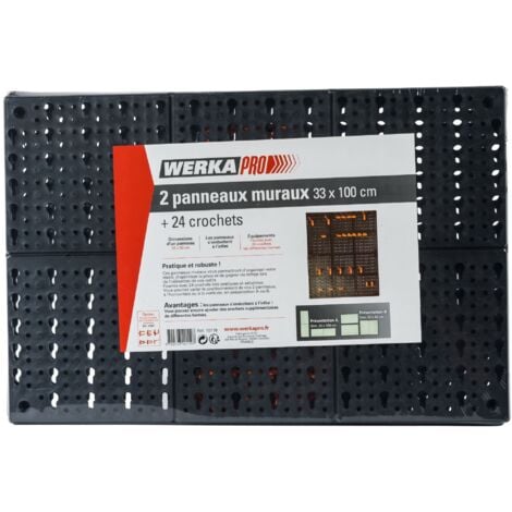 Parete Degli Attrezzi In Metallo, 155 X 72 Cm, Sistema Di Stoccaggio Con Portautensili, Gancio Per Attrezzi, Piastra Forata, Officina, Garage - Foto 6