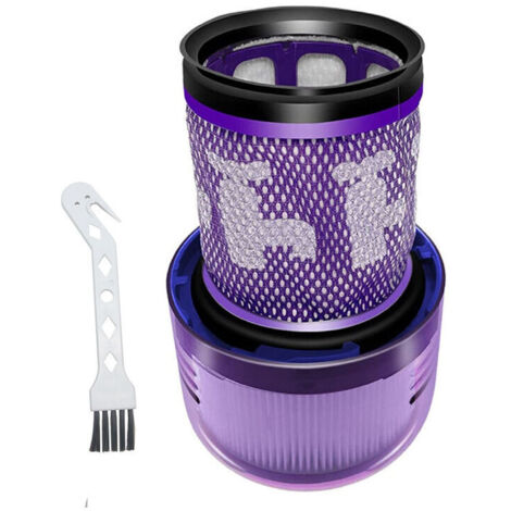 2 Paquet Lavables Réutilisables Filtre de Remplacement pour Dyson V10 SV12 Cyclone Animal Absolute Motorhead Total Clean Pro Extra Aspirateur Sans Fil avec Brosse de nettoyage E