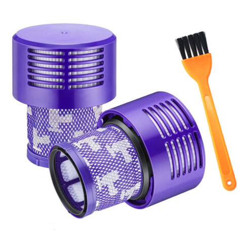 2 Paquet Lavables Rutilisables Filtre de Remplacement pour Dyson V10 Cyclone Animal Absolute Motorhead Total Clean Pro Extra Aspirateur Sans Fil avec Brosse de nettoyage