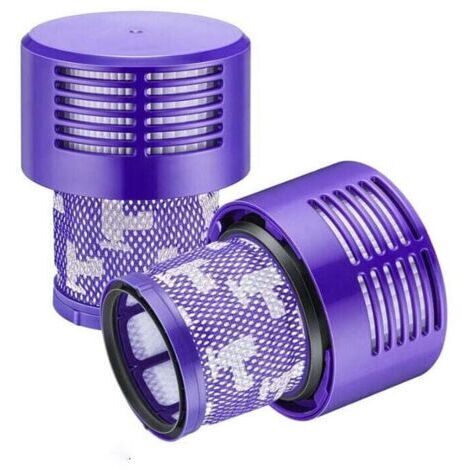 2 Paquet Lavables Rutilisables Filtre de Remplacement pour Dyson V10 Cyclone Animal Absolute Motorhead Total Clean Pro Extra Aspirateur Sans Fil avec Brosse de nettoyage,