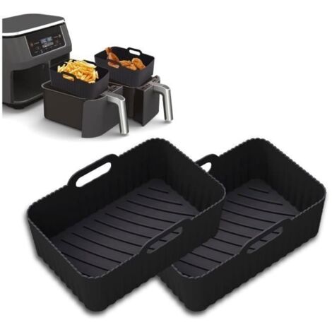 2 Paquet Moule Friteuse à Air Accessoire pour 9.5L, Silicone Airfryer Pot