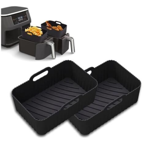 2 Paquet Moule Friteuse à Air Accessoire pour Generic Foodi AF400EU AF300EU 9.5L, Silicone Airfryer Pot