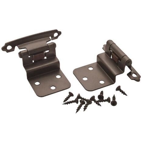 2 Paquetes de bisagras autocierre negras, bisagras americanas multifold, bisagras de resorte de hierro, bisagras de resorte para gabinetes, 70319.51.4 mm.