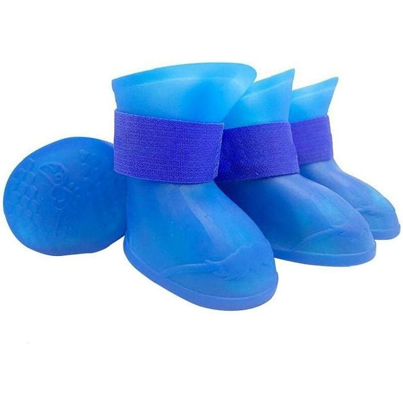 

2 pares de zapatos para perros Zapatos impermeables para perros Zapatos para gatos Calcetines para perros Calcetines para cachorros Antideslizantes