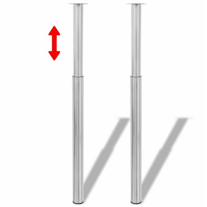 

2 Patas Telescopicas para Mesa 710mm-1100mm (Color Niquel Pulido)