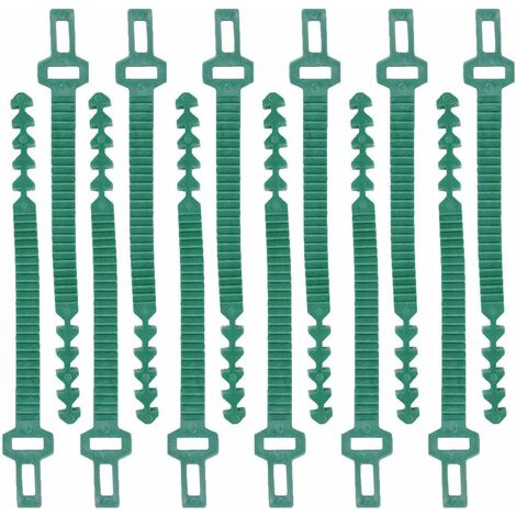 2 pcs 24 cm Tuteur Plante, Heavy Duty en Caoutchouc Souple Attaches réglable Interlock Jardin Arbre Liens Rose à Fleurs pour Arbre Support de Plante Plantes