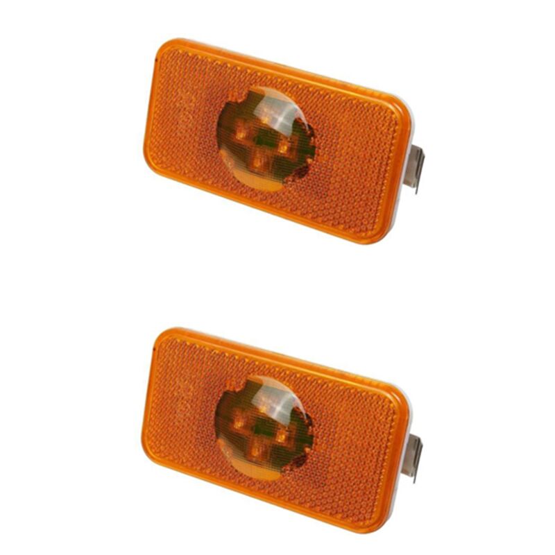 Image of Tlily - 2 Pcs 24V Auto Lkw led Seite Marker Licht Bernstein Anzeige Lampe 4 für Lkw fm/