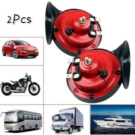 2 PCS 300 DB Klaxon de train pour camions,Corne d\'escargot électrique d\'air fort imperméable,12v Double Horn Sound pour voiture