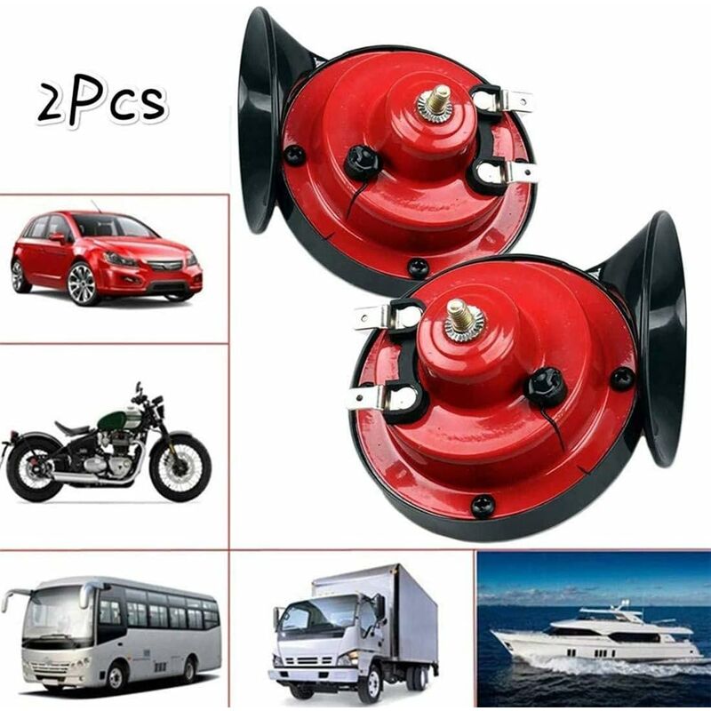 Fei Yu - 2 pcs 300 db Klaxon de train pour camions,La corne la plus bruyante jamais,Corne d'escargot électrique d'air fort imperméable,12v Double