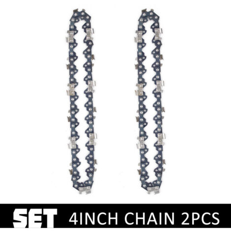 2 Pcs 4 Pouces Tronçonneuse ÉLectrique Sans Fil Chaîne De Scie Pour La Coupe Du Bois Branches D'arbres ÉLagage Cour Jardinage (4 pouces) NPTERBL