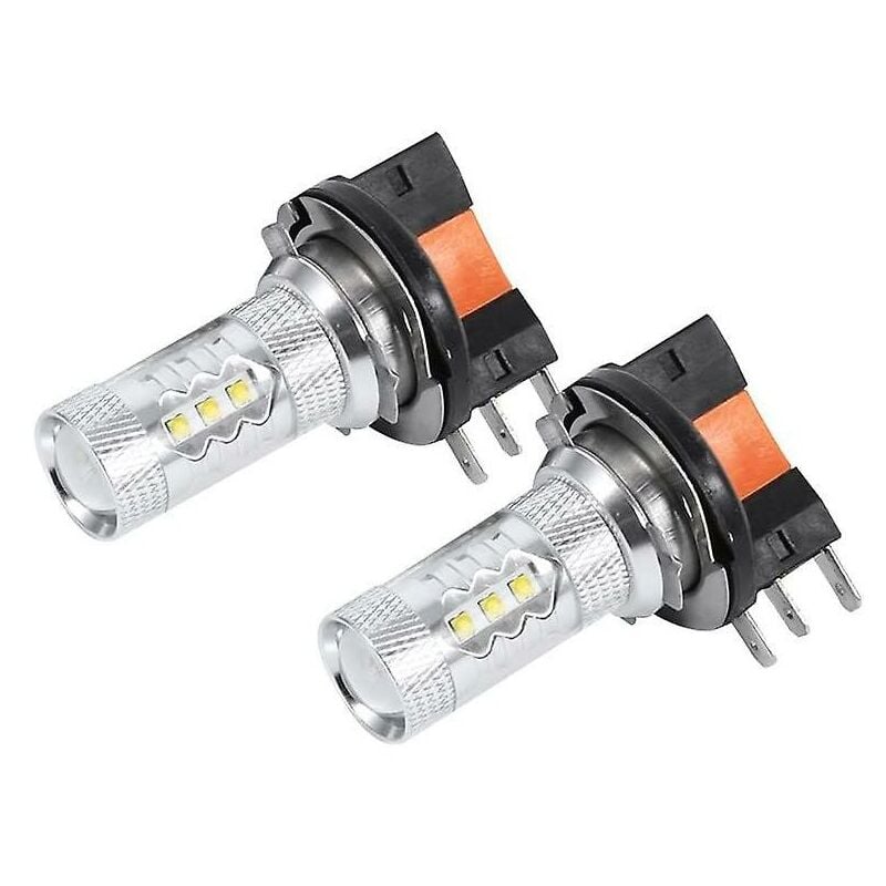 2 pcs 80 w H15 Led Ampoules Blanc Voiture Phares Ampoules Led Feux Diurnes Ampoule Remplacement Lampe Eclairage pour voiture