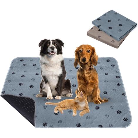 2 Pcs 90  80cm Tapis Educateur Chien Ultra Absorbant, Tapis pour Chien Lavable Antidérapant, Tapis de Dressage Réutilisable pour Chiot pour Chien/Chat/Cochon d'Inde/Lapin
