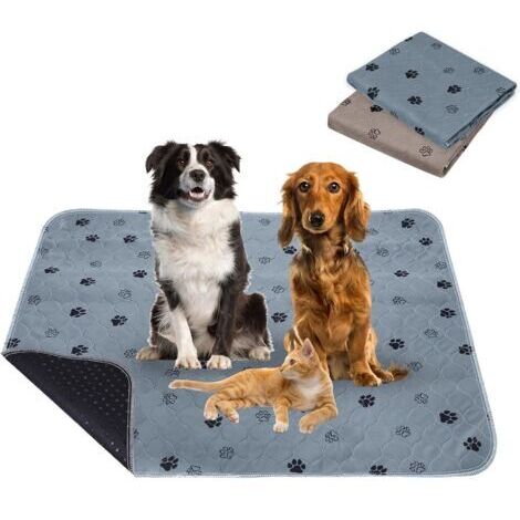 2 Pcs 90 80cm Tapis Educateur Chien Ultra Absorbant, Tapis pour Chien Lavable Antidérapant, Tapis de Dressage Réutilisable pour Chiot pour Chien/Chat/Cochon d'Inde/Lapin