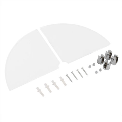 2 Pcs Acrylic Radial Corner Shelf Wall Mounted Floating Shelves Home Decor(Transparent)