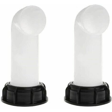 2 pcs Adaptateur de Réservoir D'eau, Vanne Cuve a Eau, Adaptateur de Réservoir de Vidange IBC pour Réservoirs D'eau IBC, Vannes de Tonnage, Irrigation Agricole, Pipelines, Plastique, 60 MM(Bl