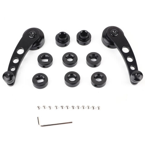 2 pcs Alliage Fenêtre Poignée Riser Winder Manivelle Fit pour Chevrolet Classic CarBlack