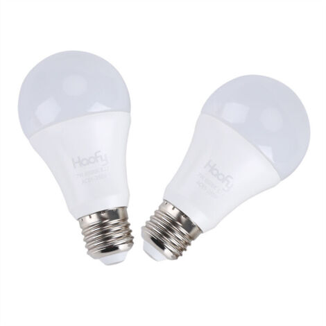 2 Pcs Ampoules Capteur de Crépuscule Lumière, 7W LED Intelligent Lampe Détecteur Photosensor Intégré avec Interrupteur Automatique Extérieure/intérieure