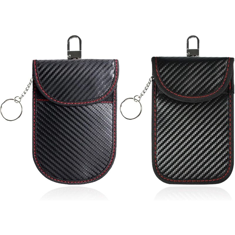 2 PCS antivol voiture porte clé voiture étui anti rfid clé voiture faraday etui anti RFID clé voiture portable etui blocage RFID pour clef voiture